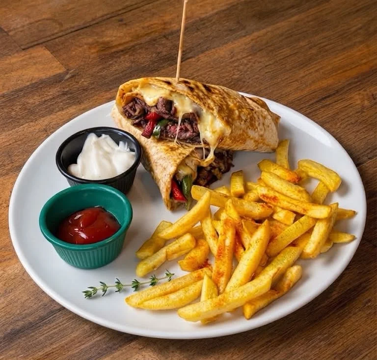 Meat wrap with kaşar cheese