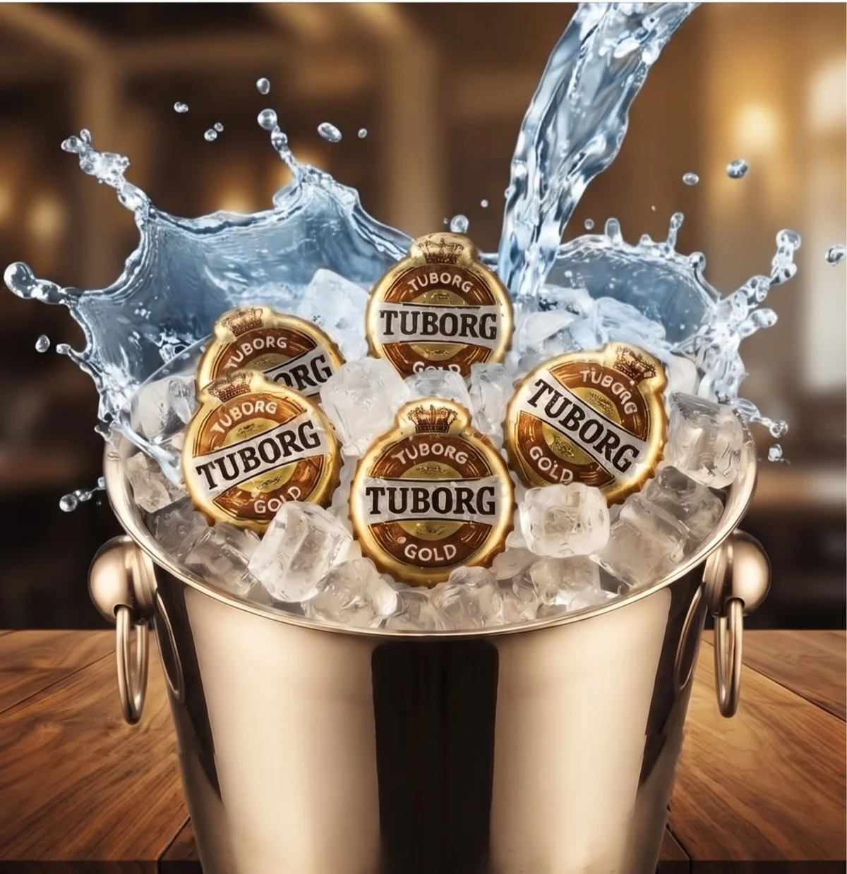 5-beer bucket, 50 cl Tuborg/Carlsberg