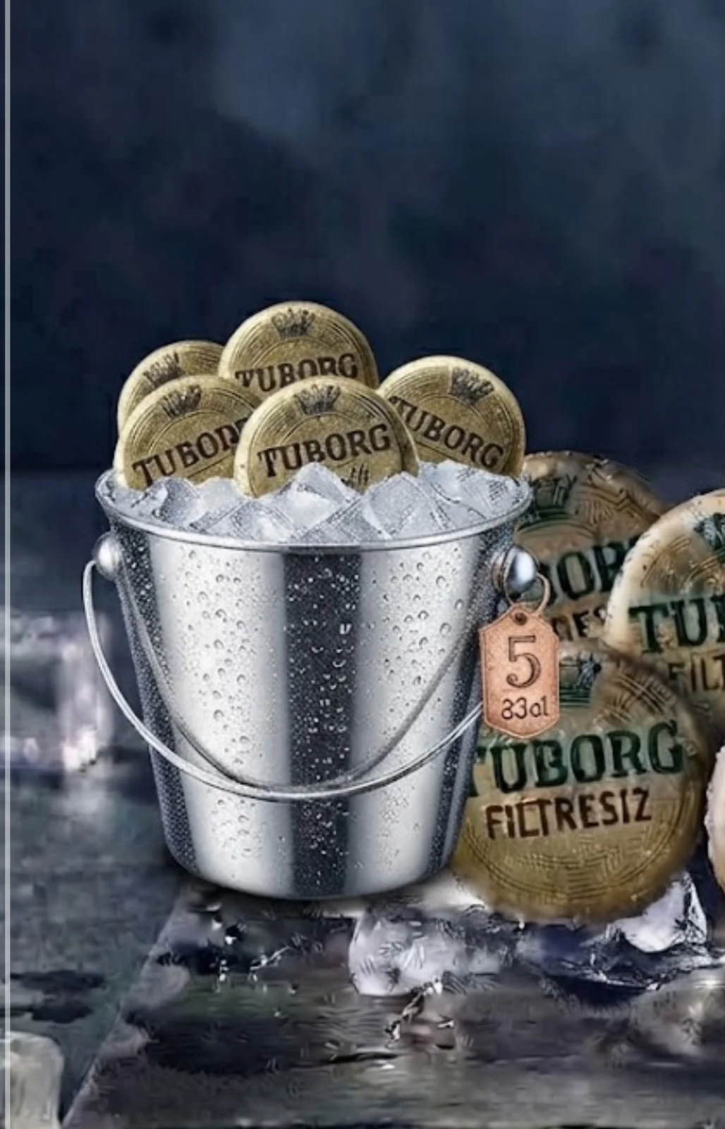 5-beer bucket, Tuborg unfiltered 50 cl