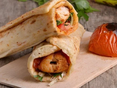 Chicken shish wrap