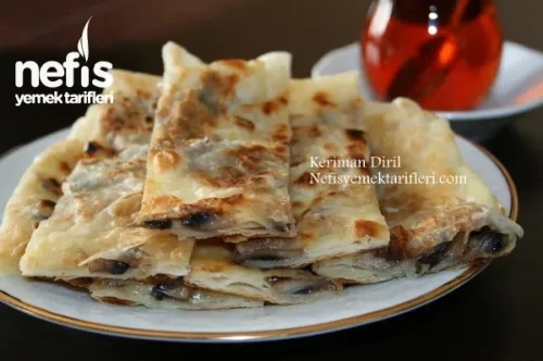 Mushroom and Kaşar Cheese Gözleme