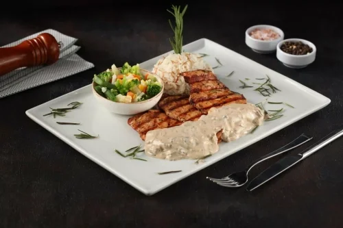 Chicken with Mountain Mushroom Sauce
