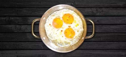 Eggs Cooked in a Pan