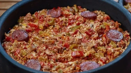 Menemen with kavurma