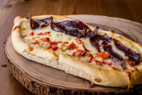 Pide with Pastırma and Kaşar Cheese